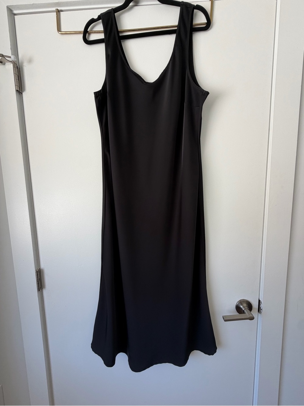 Old Navy Black Midi Slip Dress